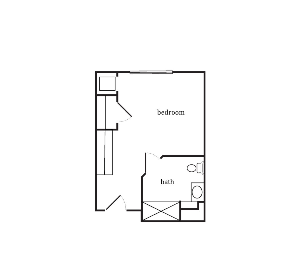 Sumter Senior Living Assisted Living The Bonifay Studio floor plan image.