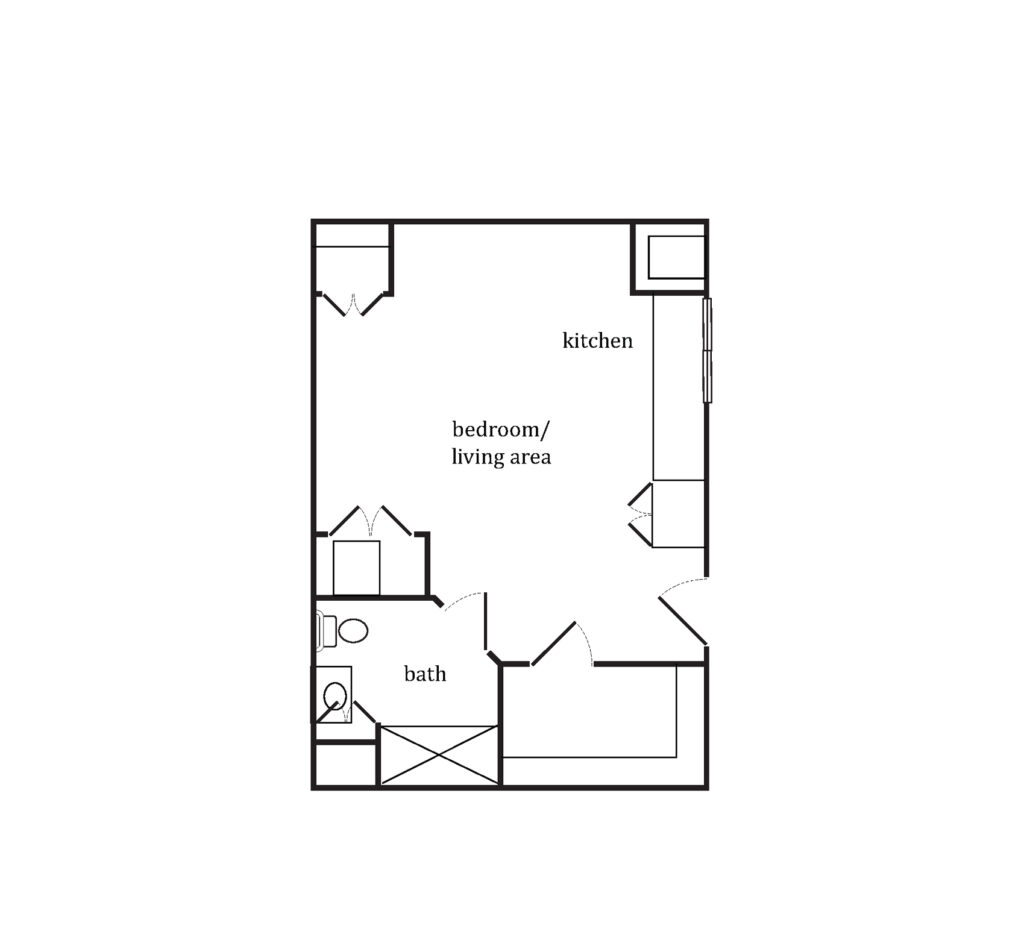 Sumter Senior Living Independent Living Bonita Studio floor plan image.