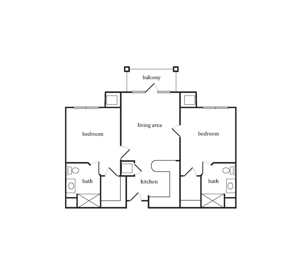 Sumter Senior Living Independent Living Palmetto Two Bedroom floor plan image.